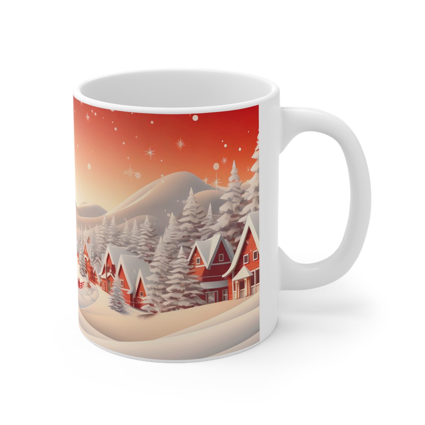 Керамична чаша за кафе Winter Wonderland - 11oz &amp; 15oz - Уютна празнична атмосфера