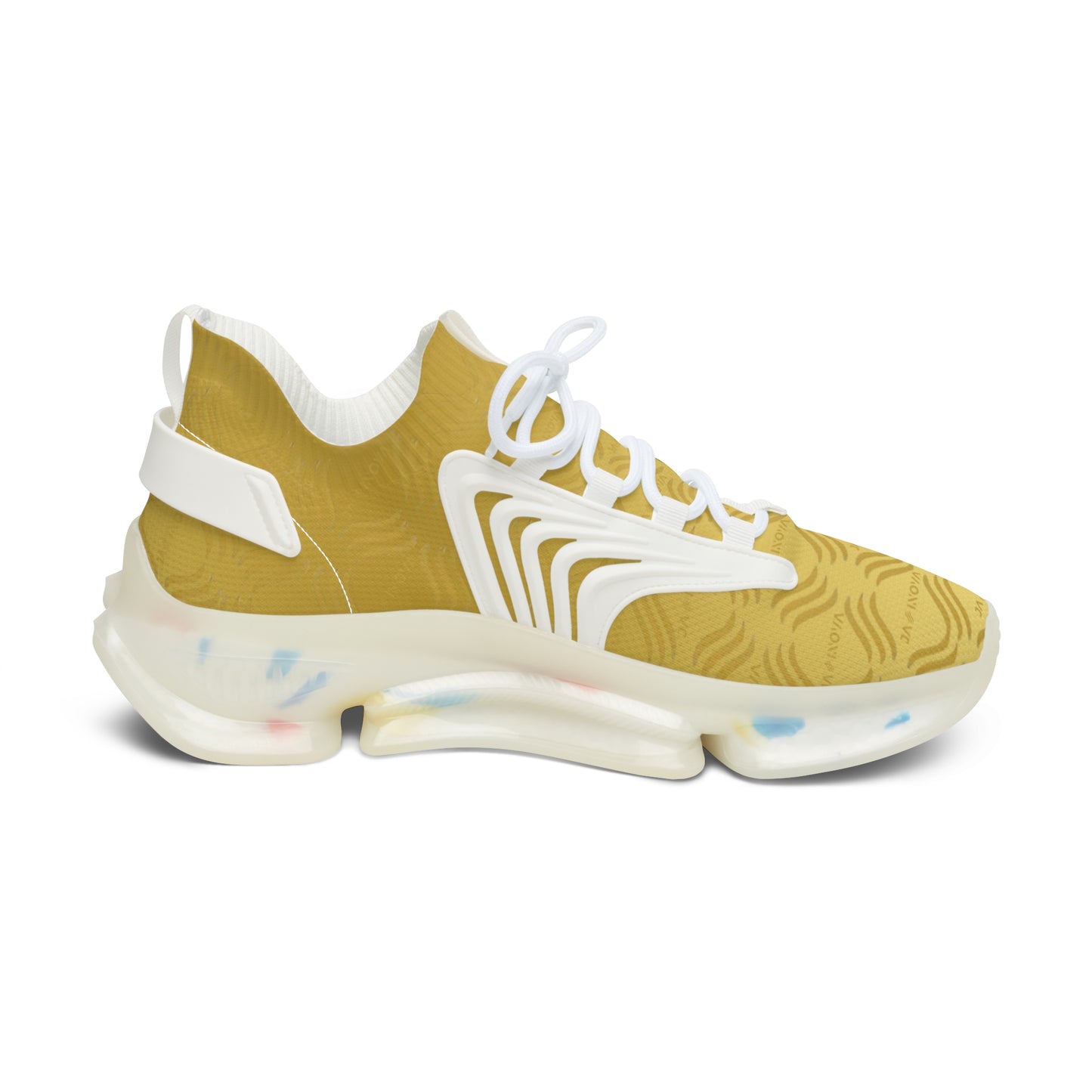 Stylish Women's Mesh Sneakers "JasiNova" - Comfortable Yellow Sports Shoes for Active Lifestyle