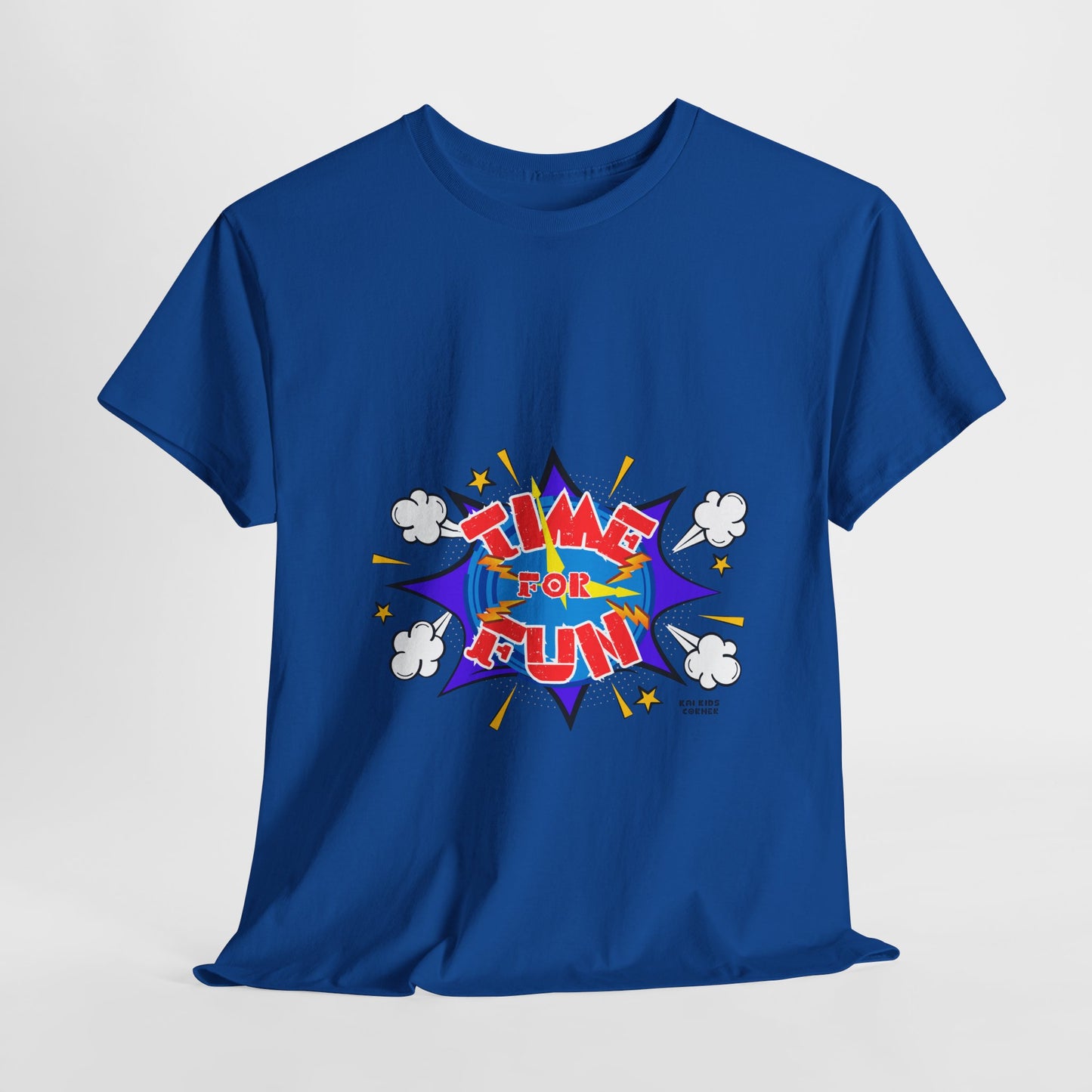 Playful 'Time for Fun' Unisex Heavy Cotton Tee - Perfect for Active Lifestyles and Casual Days