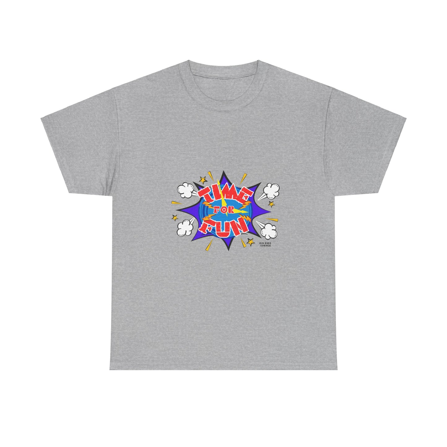 Playful 'Time for Fun' Unisex Heavy Cotton Tee - Perfect for Active Lifestyles and Casual Days