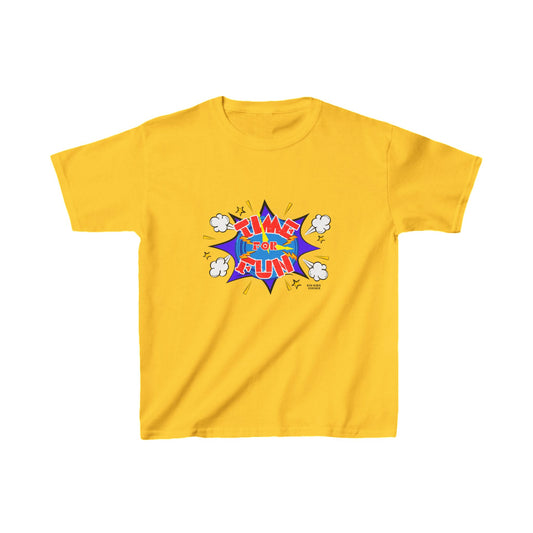 Kids Heavy Cotton™ Tee - "Time for Fun" Bright & Fun T-Shirt for Playtime and Gifts