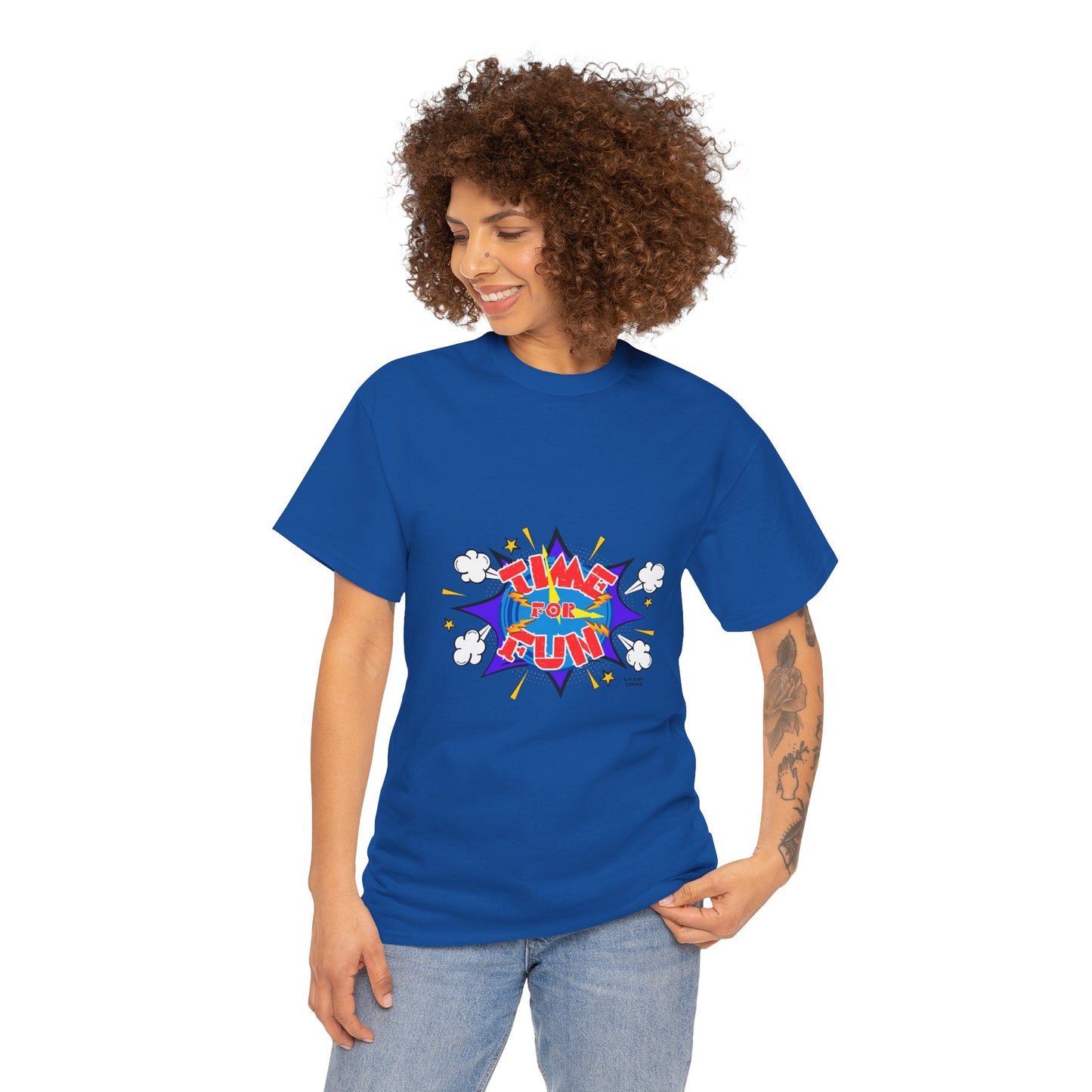 Playful 'Time for Fun' Unisex Heavy Cotton Tee - Perfect for Active Lifestyles and Casual Days