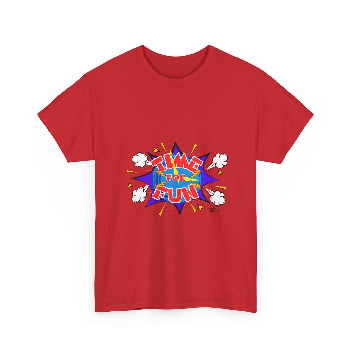 Playful 'Time for Fun' Unisex Heavy Cotton Tee - Perfect for Active Lifestyles and Casual Days