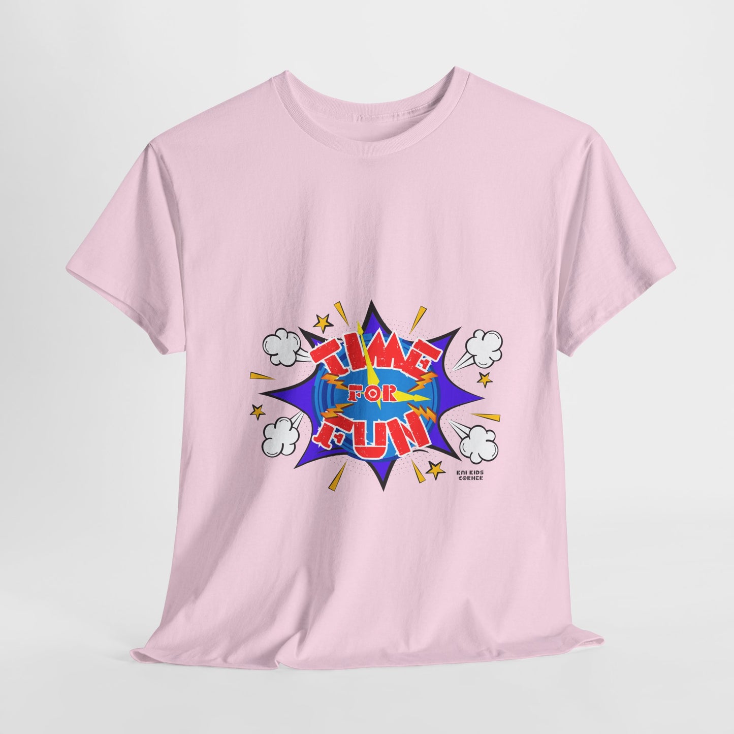 Playful 'Time for Fun' Unisex Heavy Cotton Tee - Perfect for Active Lifestyles and Casual Days