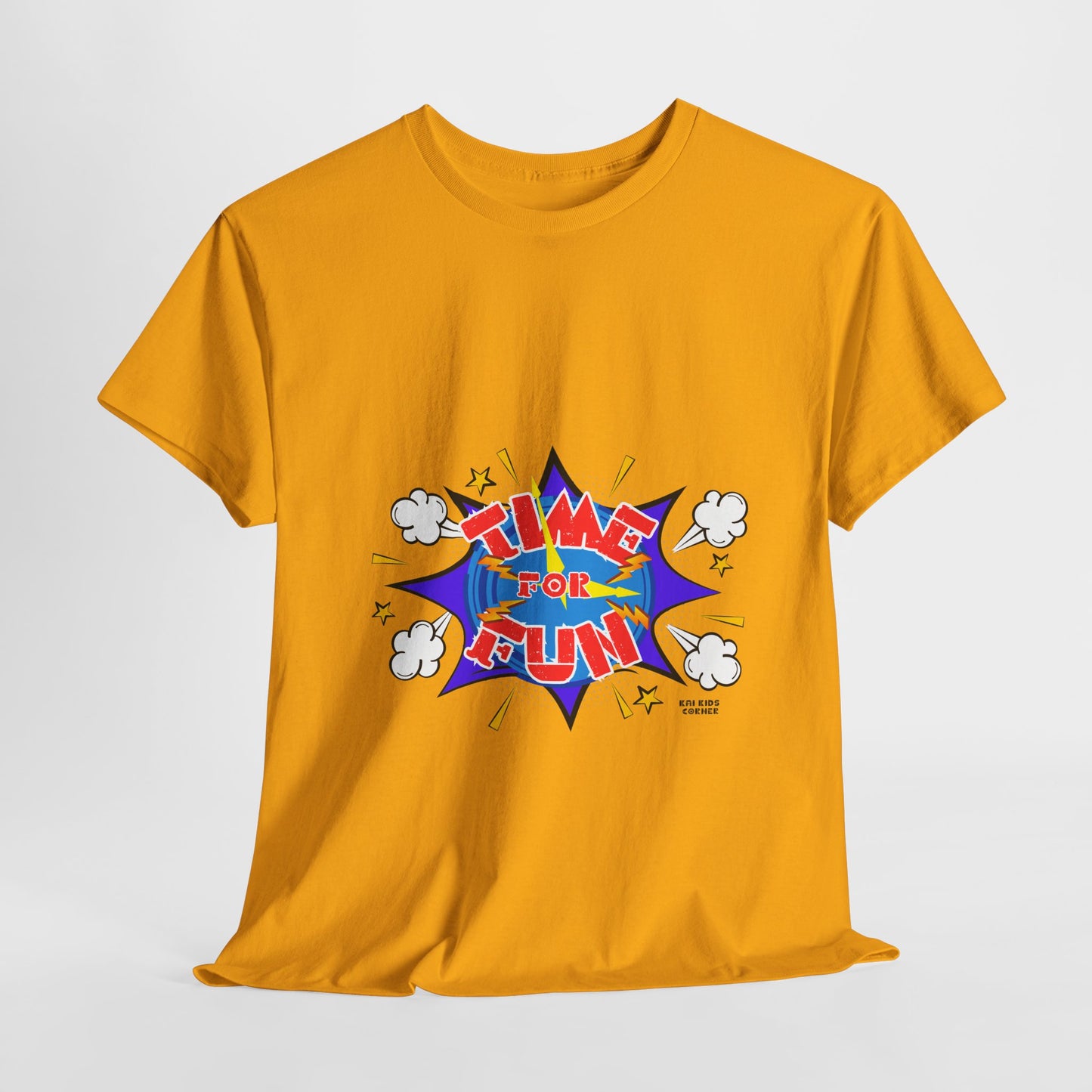 Playful 'Time for Fun' Unisex Heavy Cotton Tee - Perfect for Active Lifestyles and Casual Days