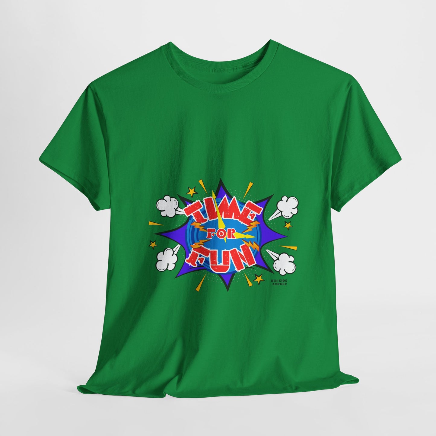 Playful 'Time for Fun' Unisex Heavy Cotton Tee - Perfect for Active Lifestyles and Casual Days