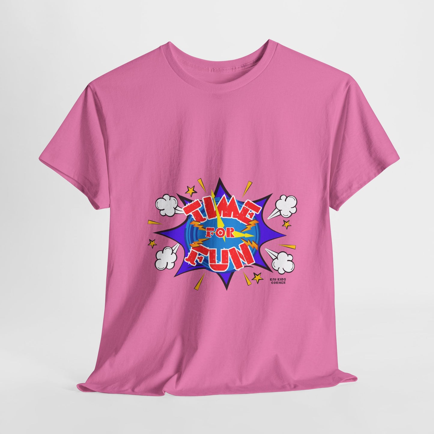 Playful 'Time for Fun' Unisex Heavy Cotton Tee - Perfect for Active Lifestyles and Casual Days