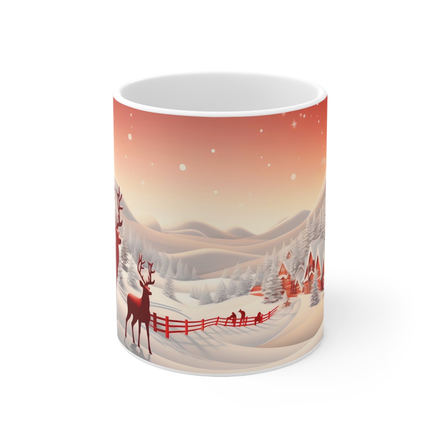 Керамична чаша за кафе Winter Wonderland - 11oz &amp; 15oz - Уютна празнична атмосфера