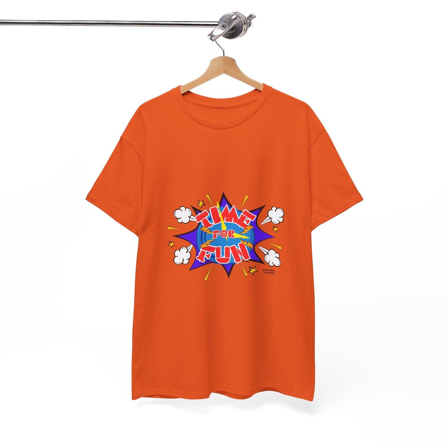 Playful 'Time for Fun' Unisex Heavy Cotton Tee - Perfect for Active Lifestyles and Casual Days