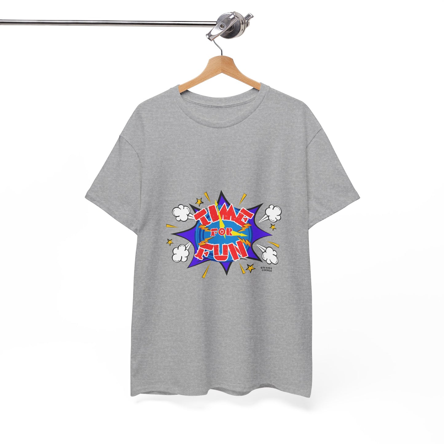 Playful 'Time for Fun' Unisex Heavy Cotton Tee - Perfect for Active Lifestyles and Casual Days